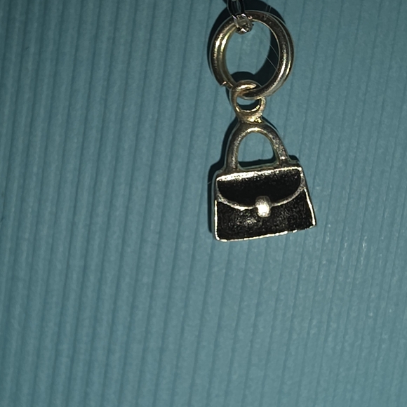 Sterling Silver 925 Purse Pendant Charm Necklace Adjustable 16-18" Minimalist - Picture 3 of 7